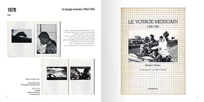 Vue d'une double page intérieure du livre "Paris-Matic" de Bernard Plossu