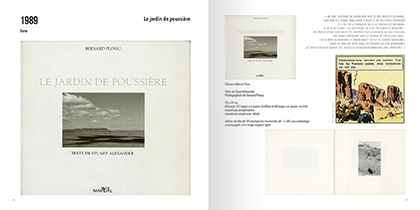 Vue d'une double page intérieure du livre "Paris-Matic" de Bernard Plossu
