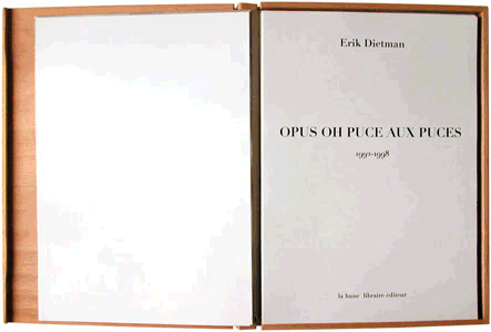 Vues de quelques pages intérieures du livre d'Erik Dietman "Opus oh puce aux puces (1992-1998)"